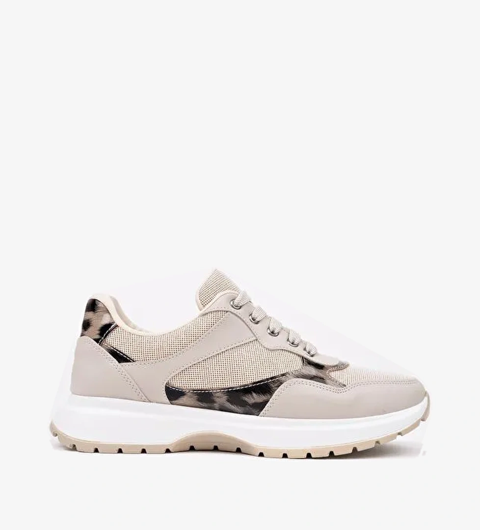 MELODY Kadın Kalın Taban Günlük Desenli Bağcıklı Sneaker Spor Ayakkabı