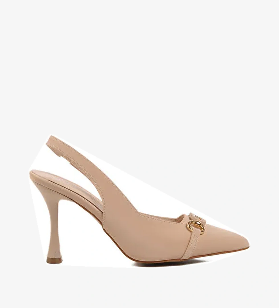 Nude İnce Topuklu Kadın Abiye Ayakkabı 671124 Z - Görsel 1