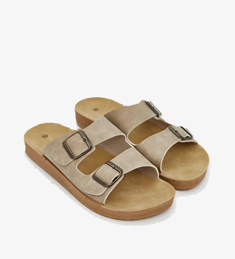 Süet Görünümlü Kadın Terlik - Görsel 1