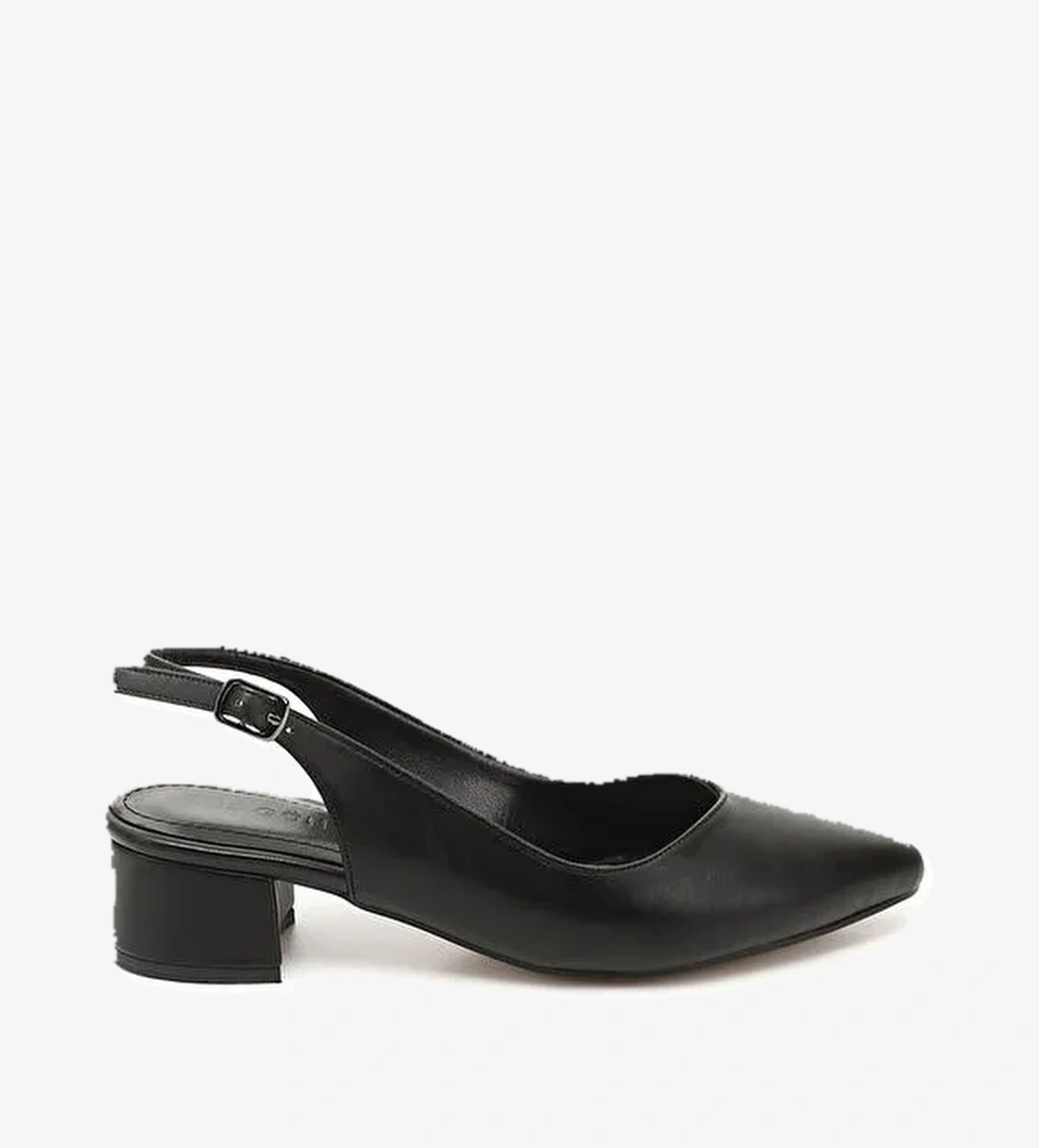 Gonderi(r) Ekru Gonderi(r) Sivri Burun Kadın Arkası Açık Ayakkabı