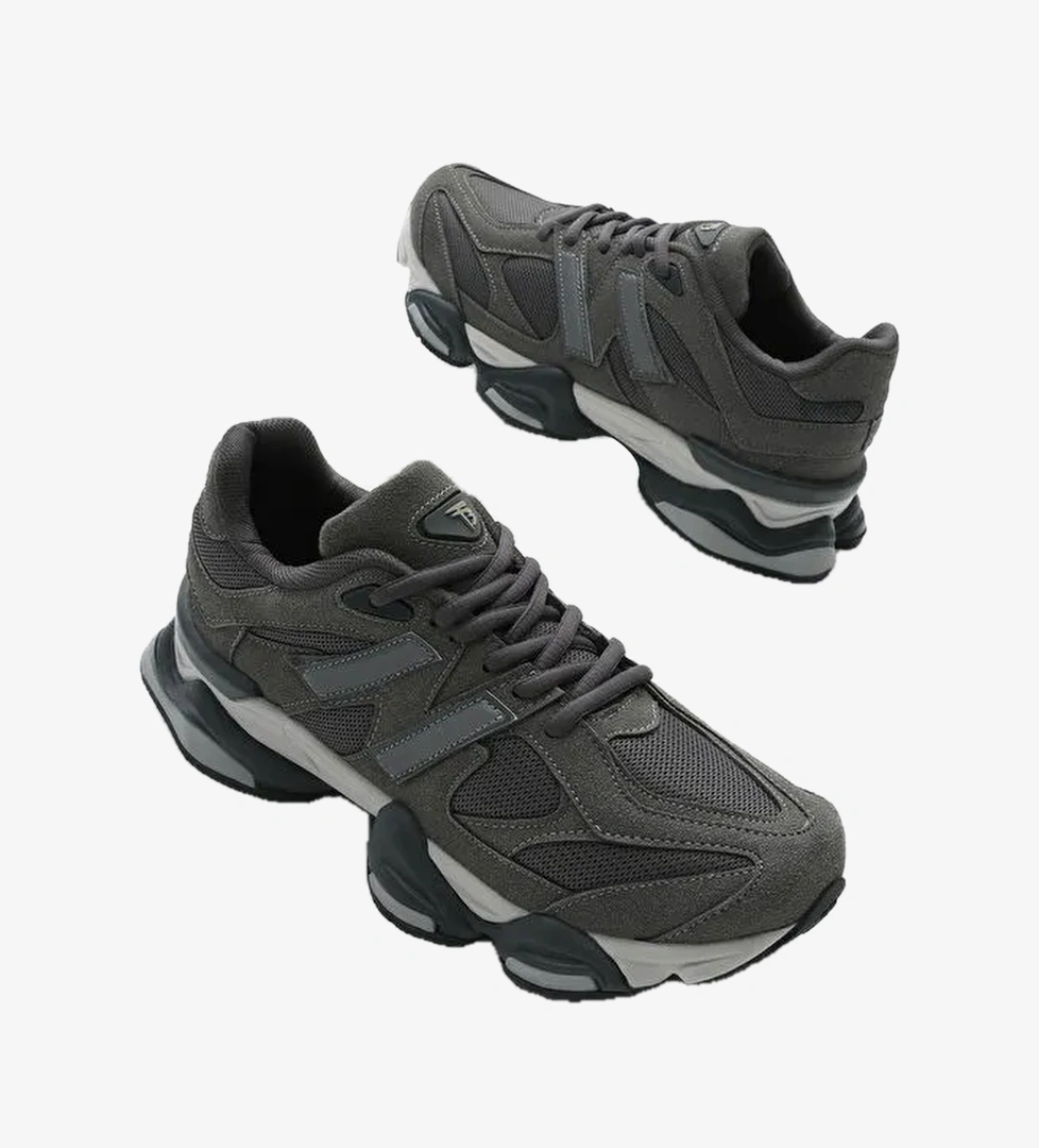 Tonny Black Gri Tonny Black Poli Taban Unisex Anorak Desenli Yüksek Bağcıklı Spor Ayakkabı