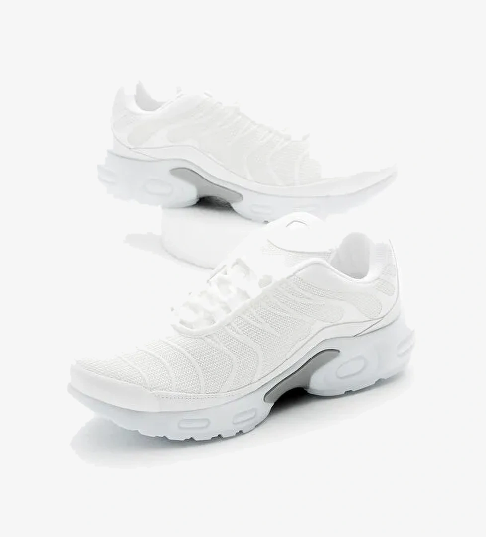 Tonny Black Unisex Siyah Beyaz Faylon Tpu Taban Nefes Alabilen Kumaş Bağcıklı Spor Ayakkabı model görseli