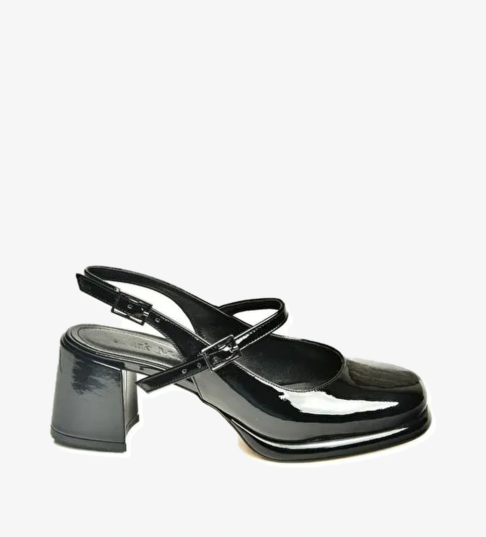 U8209300 Siyah Kadın Topuklu Ayakkabı