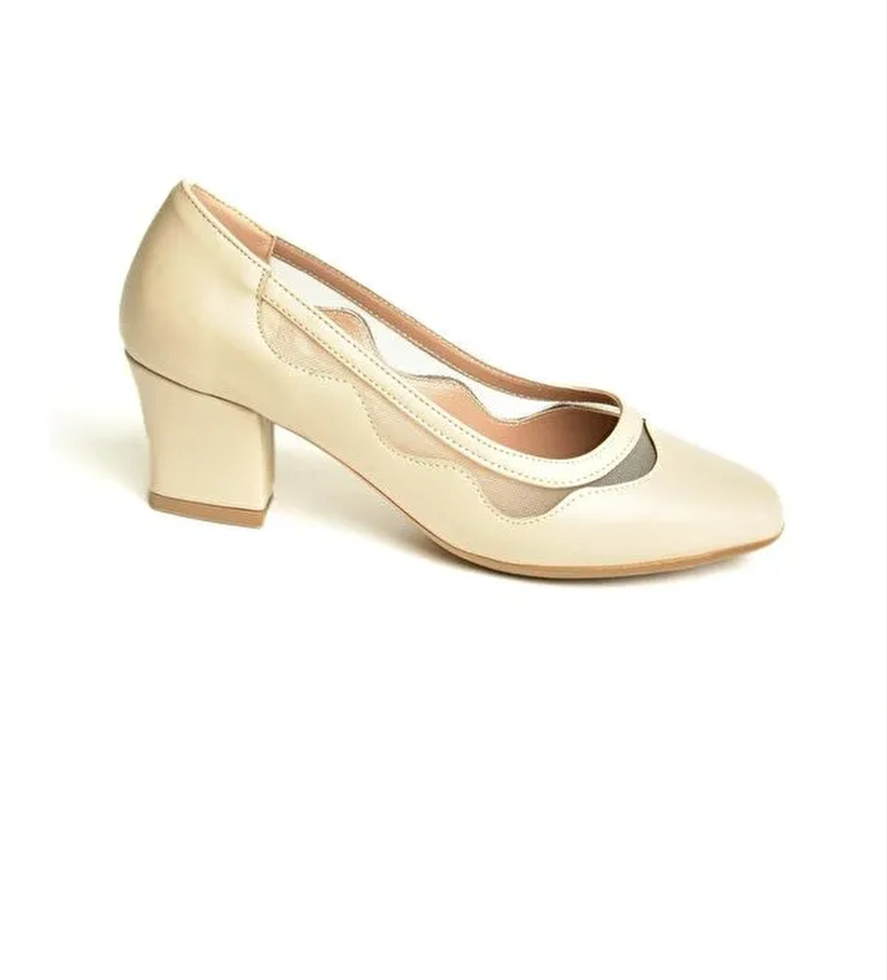 U8200528 Ten Kadın Topuklu Ayakkabı - Görsel 1