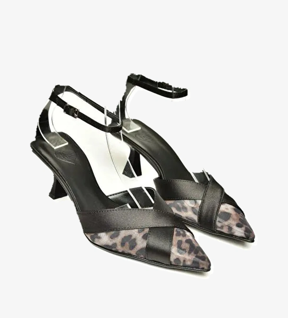 U6540742 Siyah Kadın Topuklu Ayakkabı