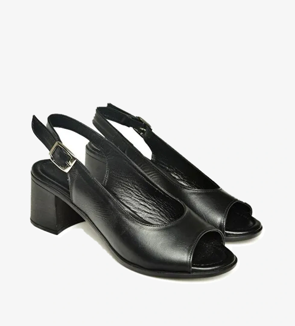 P5554540 Siyah Kadın Sandalet - Görsel 1