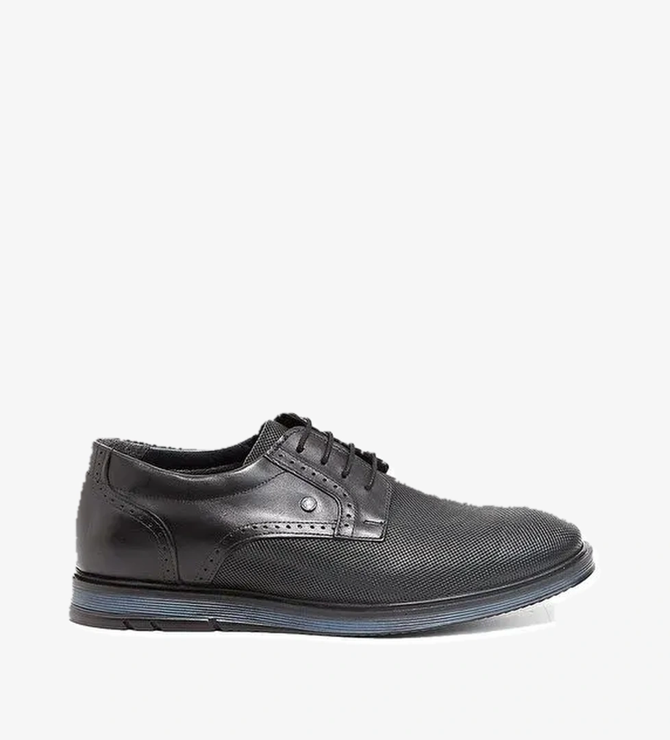 İmza Siyah %100 Deri Analin Bağcıklı Classic Ayakkabı 1033240186 model görseli