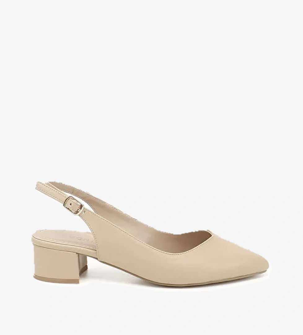 Gönderi̇(r) Kadın Açik Krem Nude Sivri Burun Arkası Açık Ayakkabı model görseli