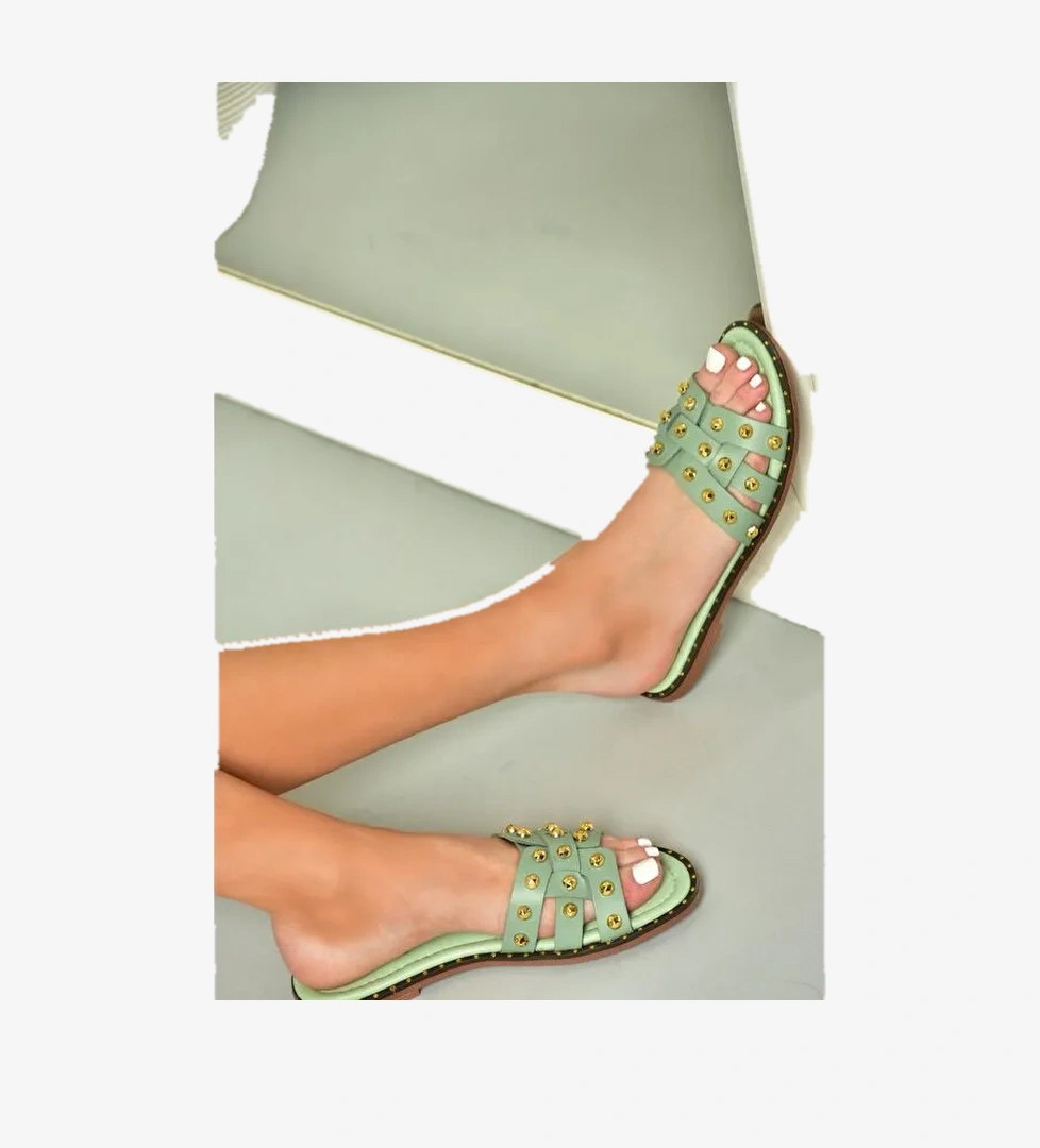 U2911000 Yeşil Kadın Terlik - Görsel 1