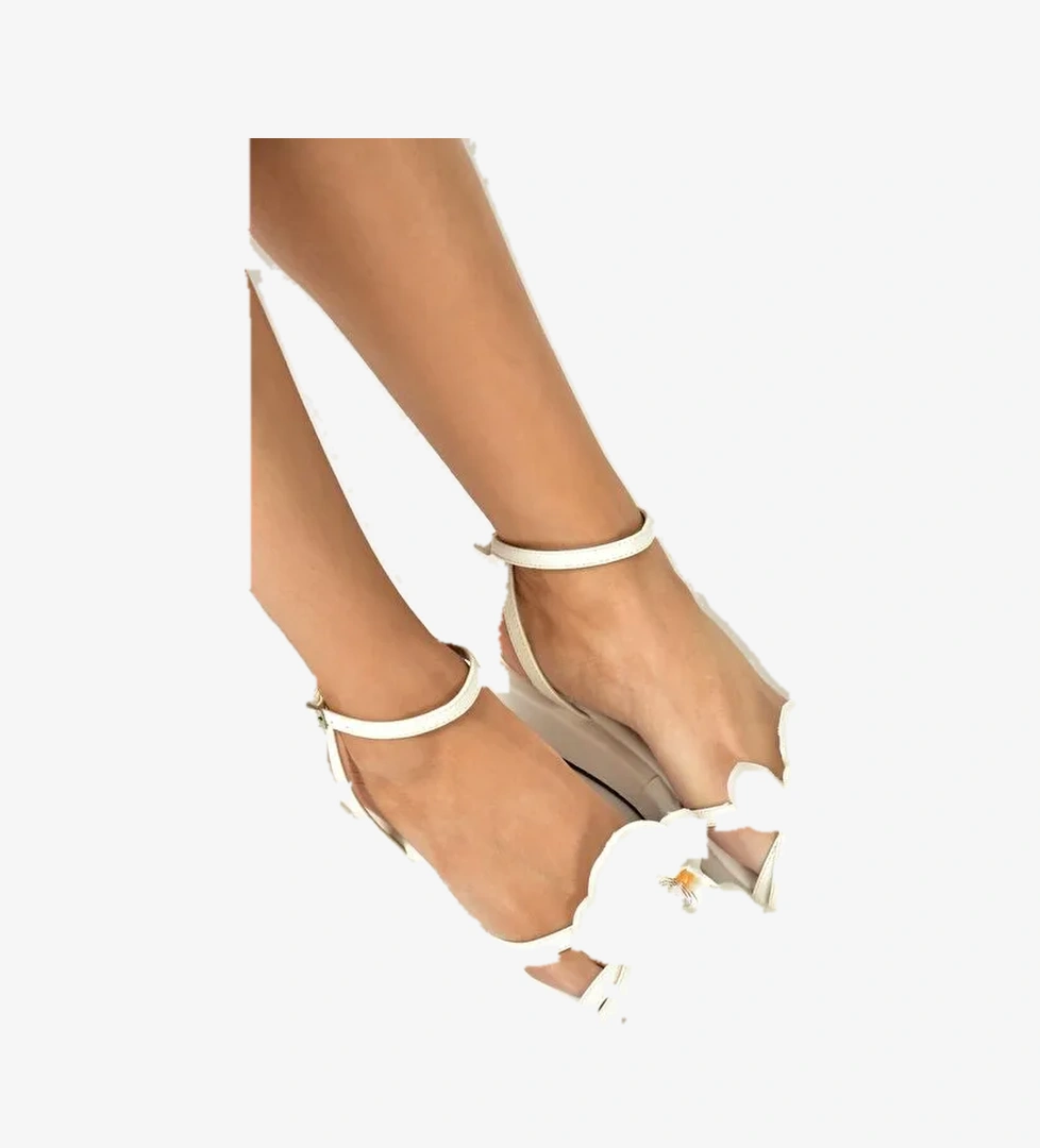 U3429627 Beyaz Kadın Sandalet