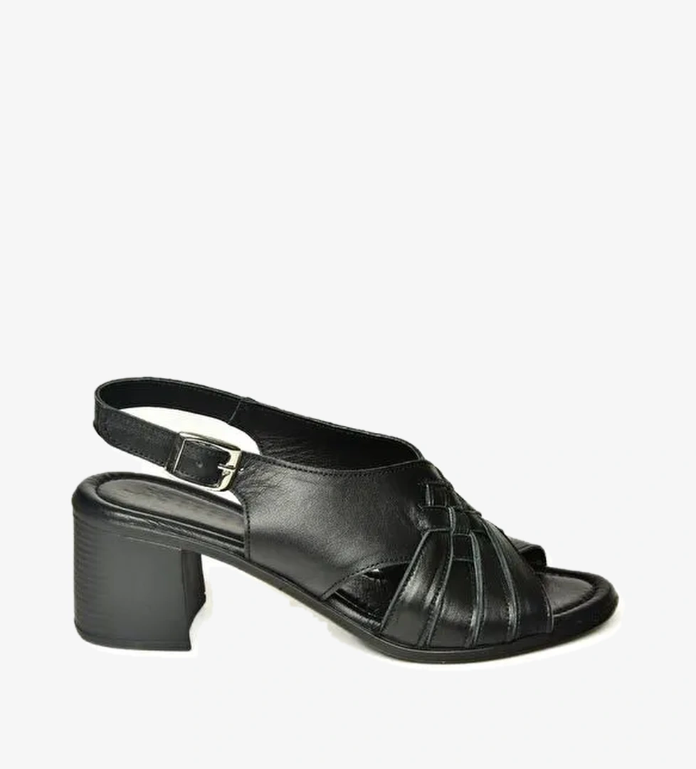 P5554538 Siyah Kadın Sandalet - Görsel 1