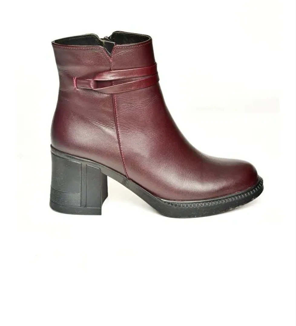 T6540352 Bordo Kadın Bot - Görsel 1
