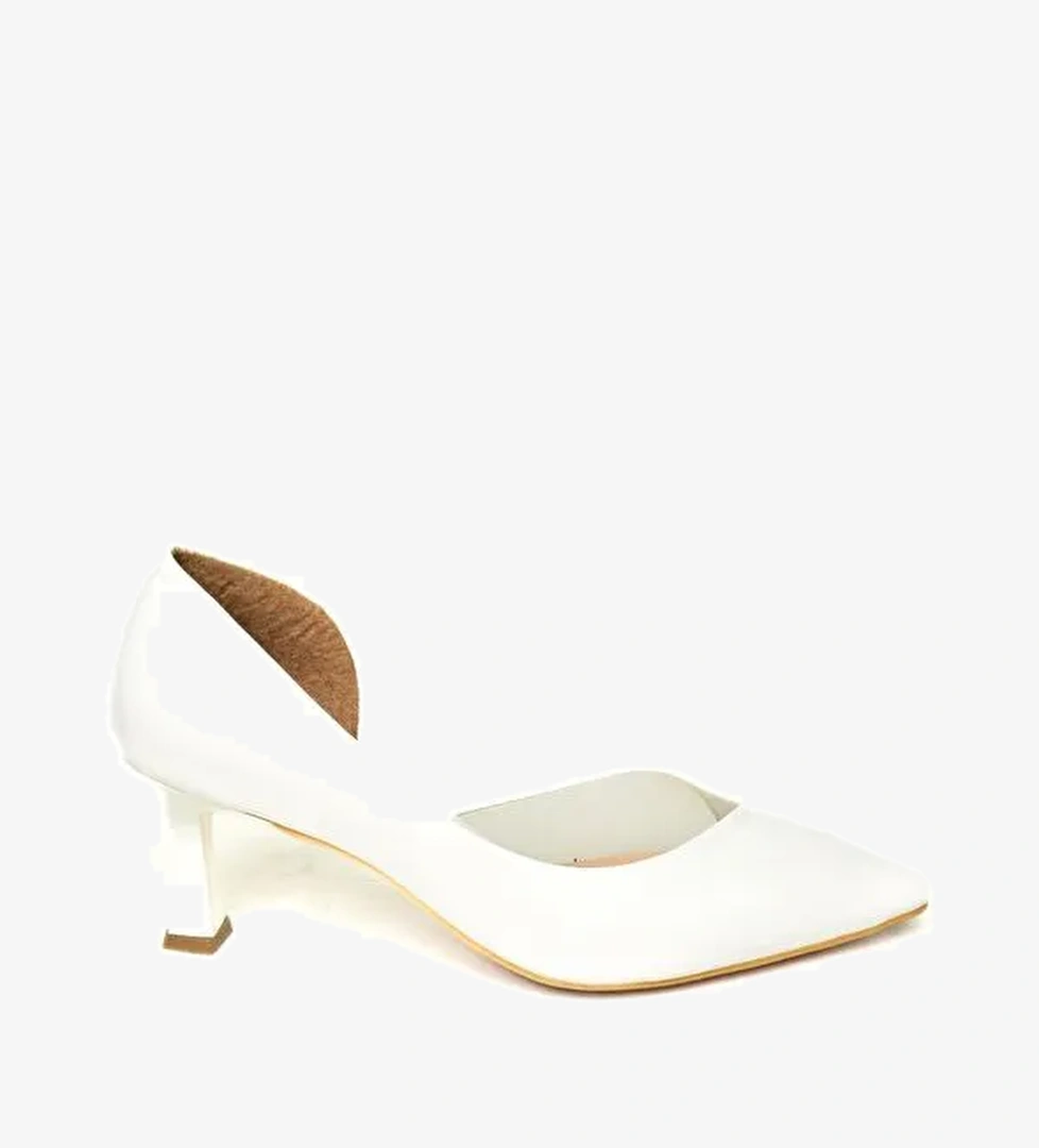 U6760353 Beyaz Kadın Topuklu Ayakkabı