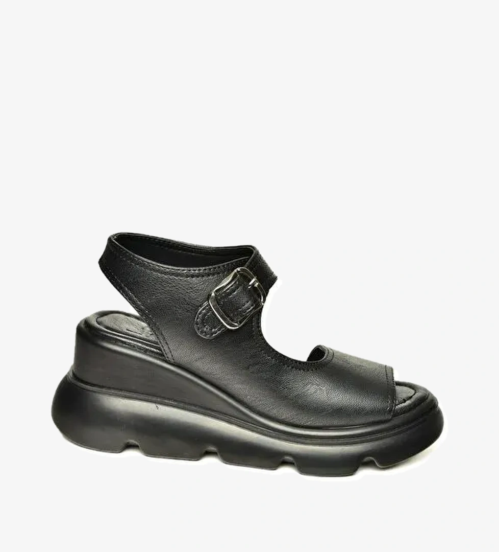 U3122522 Siyah Kadın Sandalet - Görsel 1