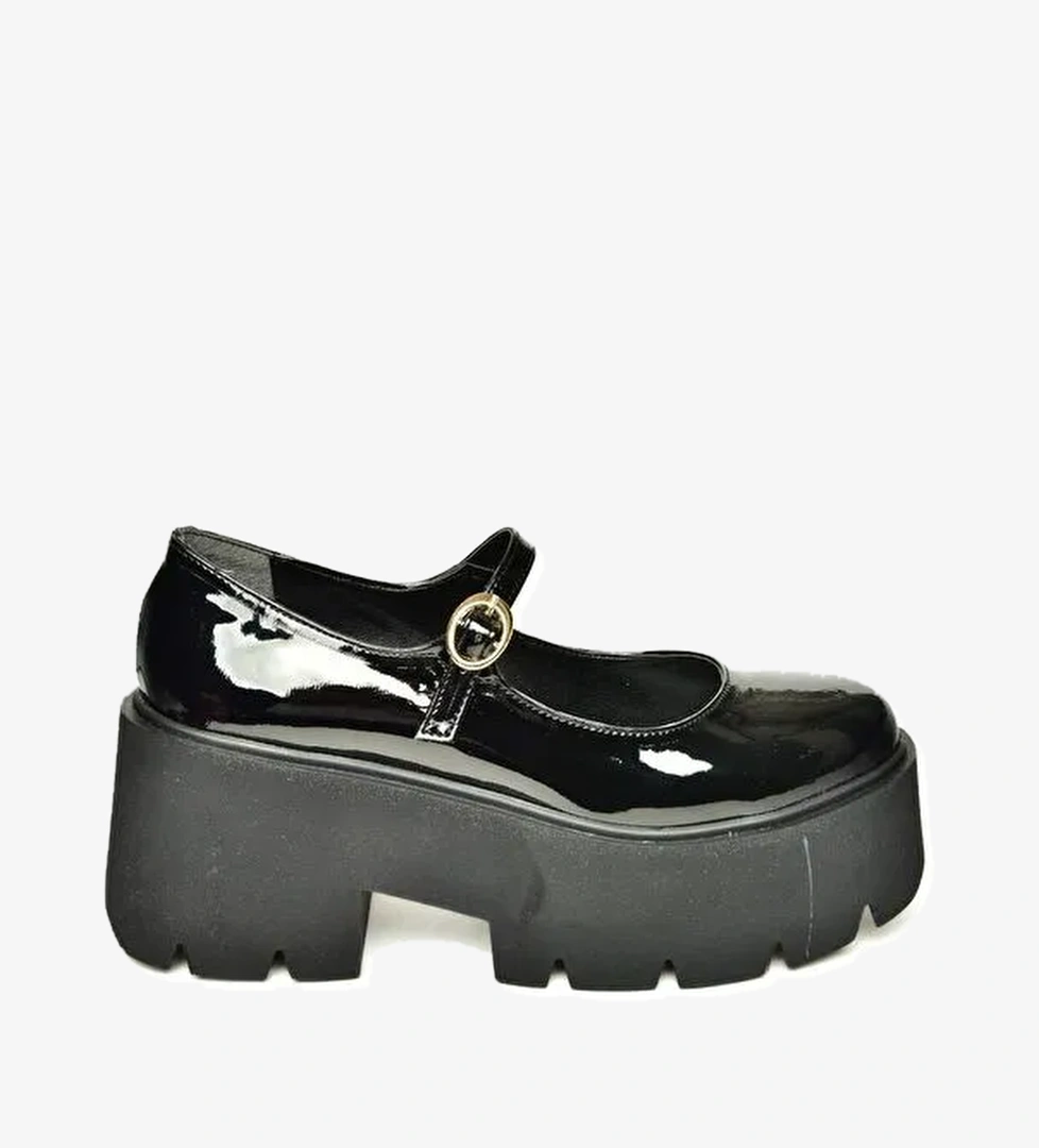 U2729067 Siyah Kadın Dolgu Topuklu Ayakkabı - Görsel 1