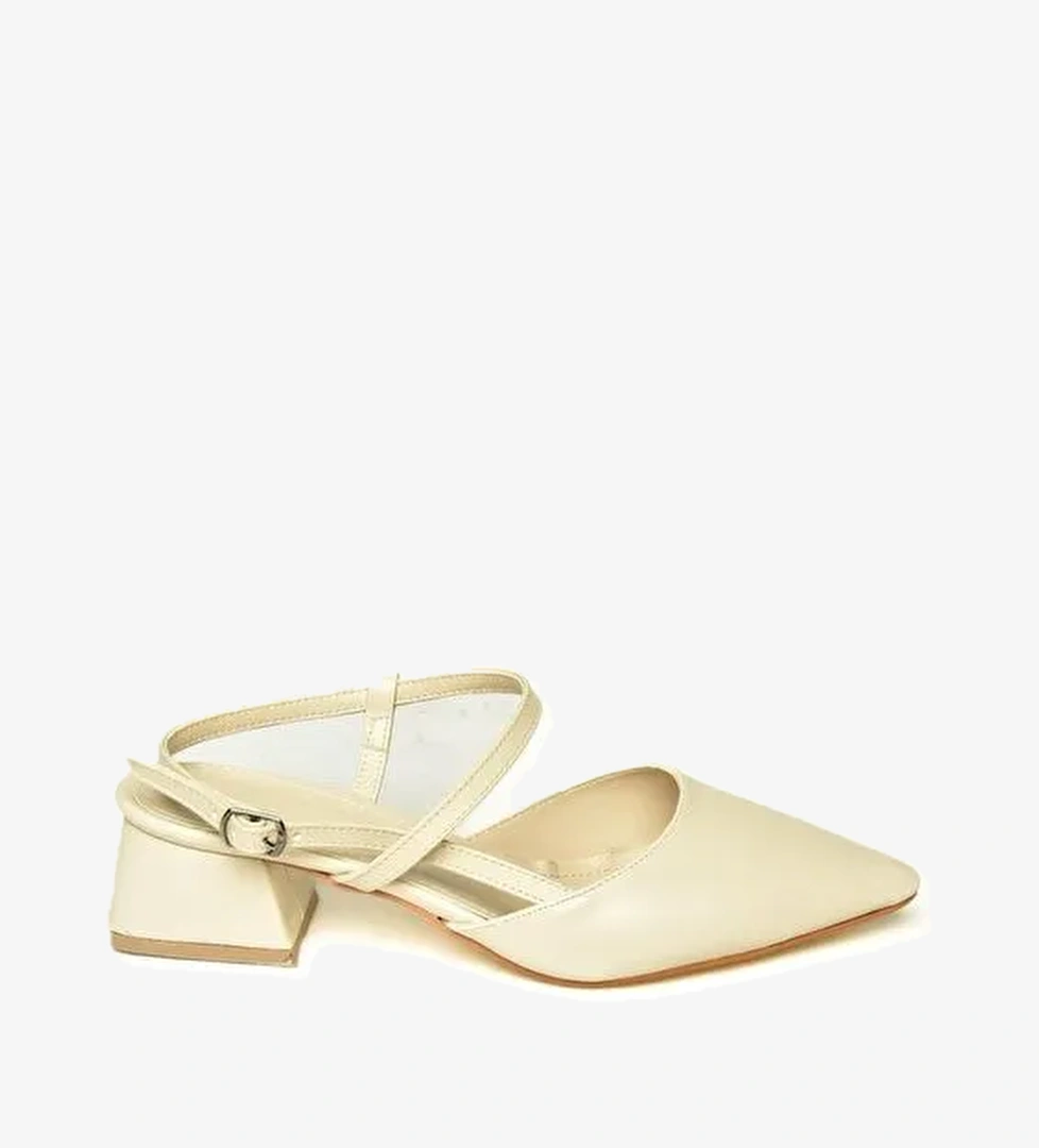 U9982321 Bej Kadın Topuklu Ayakkabı