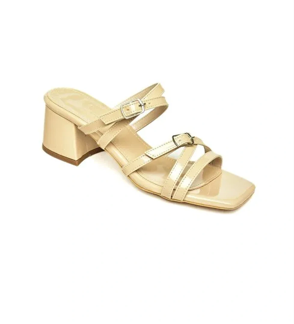 U5900319 Bej Kadın Topuklu Ayakkabı - Görsel 1