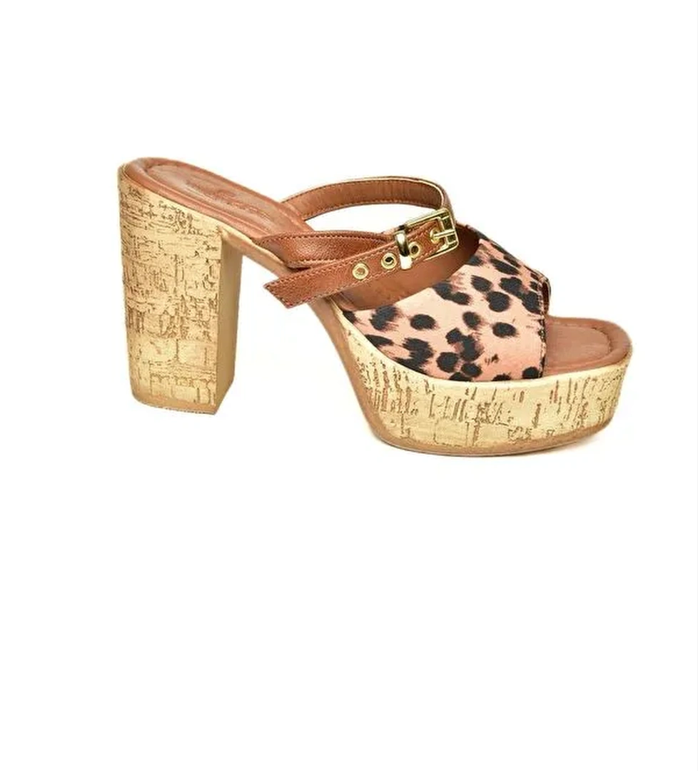 U9962544 Taba Kadın Topuklu Ayakkabı