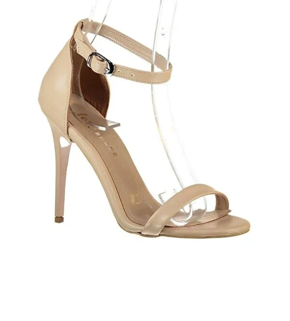 B922112609 Bej Kadın Topuklu Ayakkabı