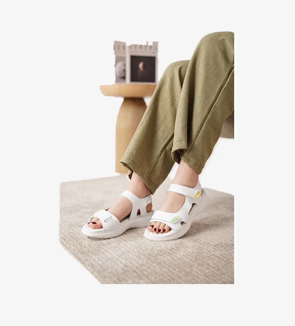 D0670 Günlük Full Ortopedik Arkadan Lastikli Konforlu Sandalet