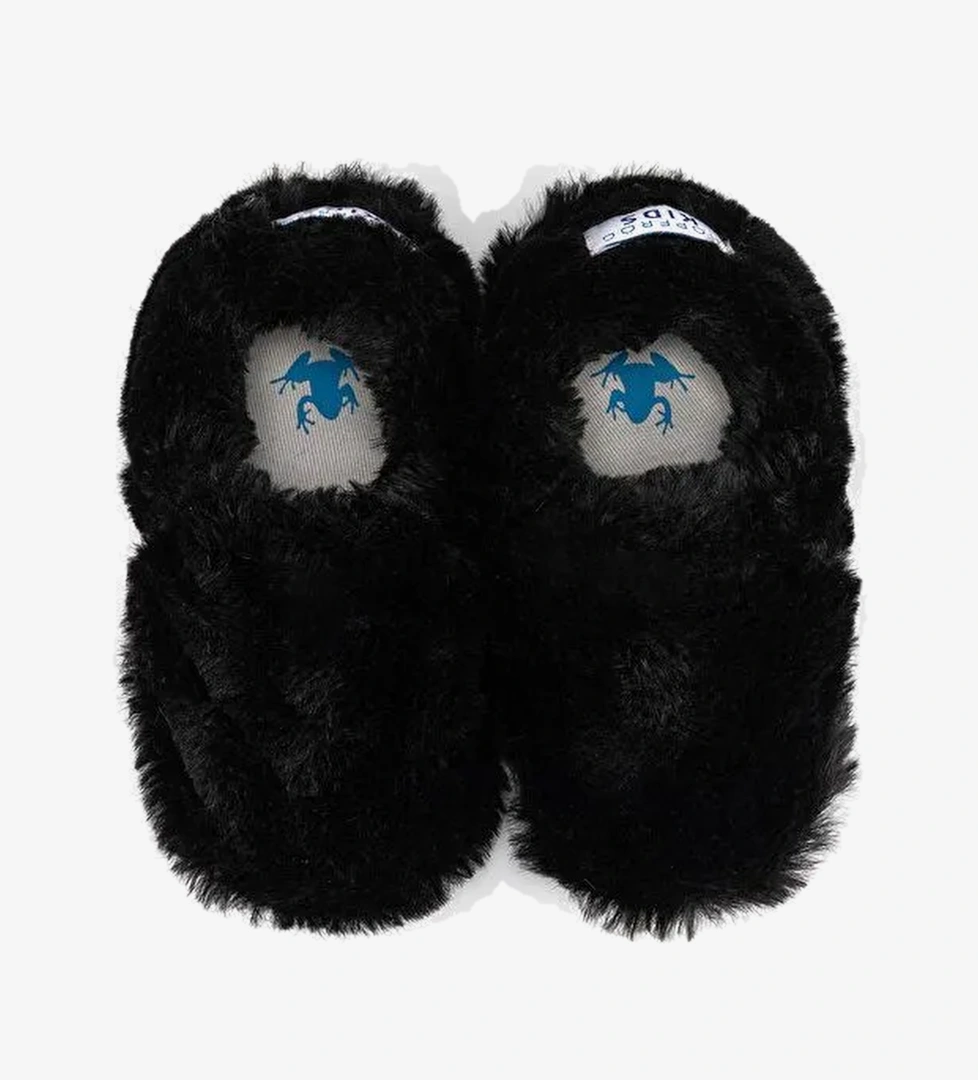 Hopfrög Beyaz Hopfrög Furry Furry Kürk Barefoot Patik (Hediye Seti)