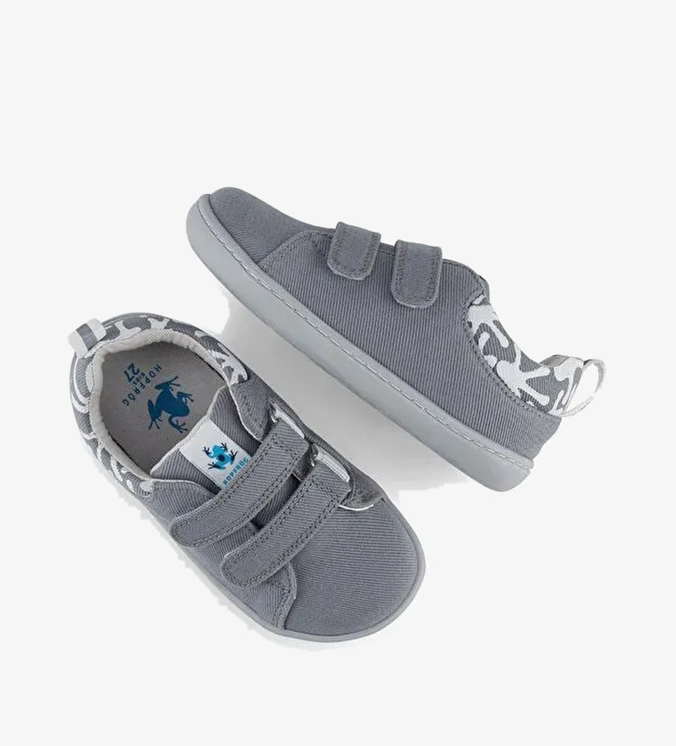 Smart Walker Canvas Play Eco Gri Barefoot Çocuk Ayakkabı