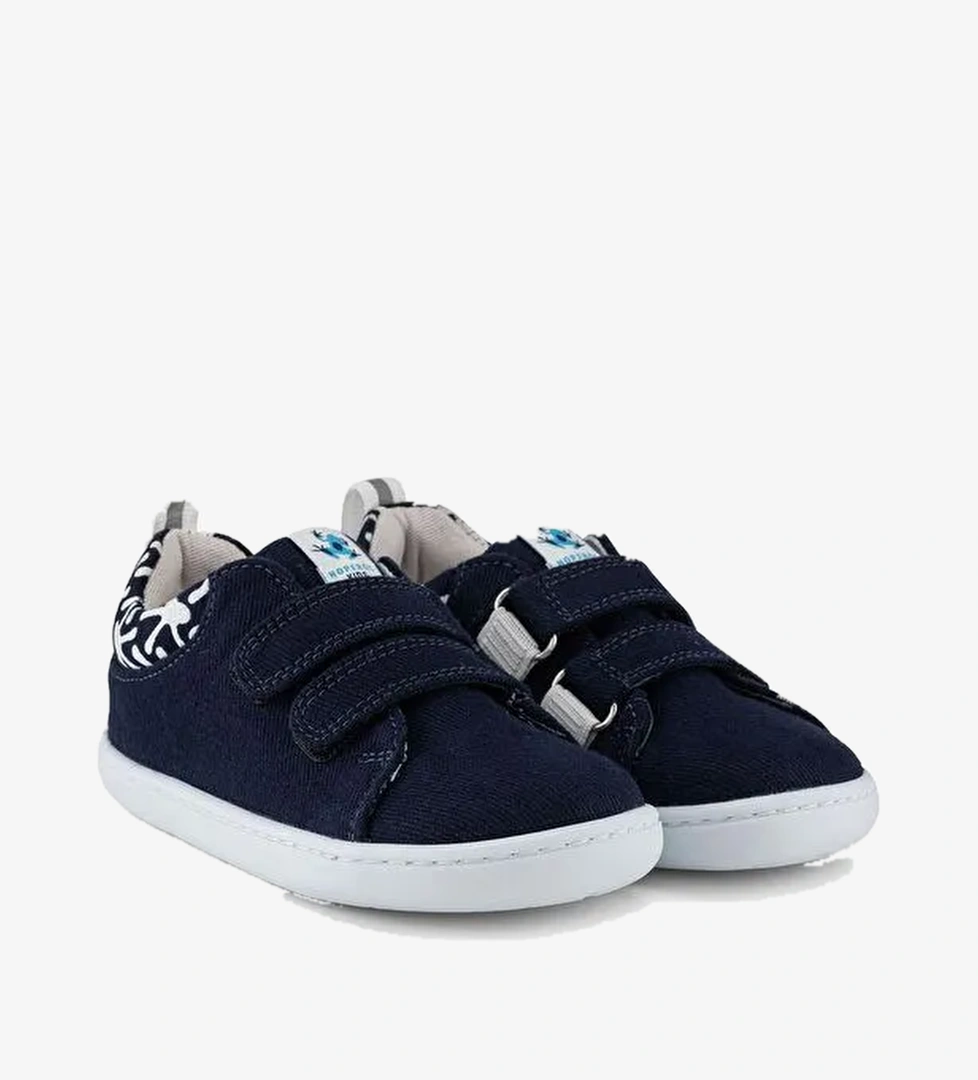 Smart Walker Recycled Canvas Eco Lacivert Barefoot Çocuk Ayakkabı - Görsel 1
