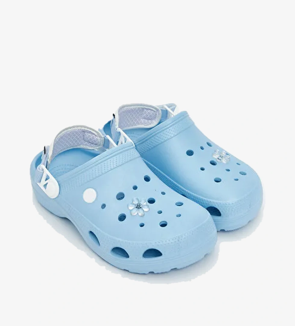 Çiçek Baskılı Kadın Plaj Sandaleti - Görsel 1