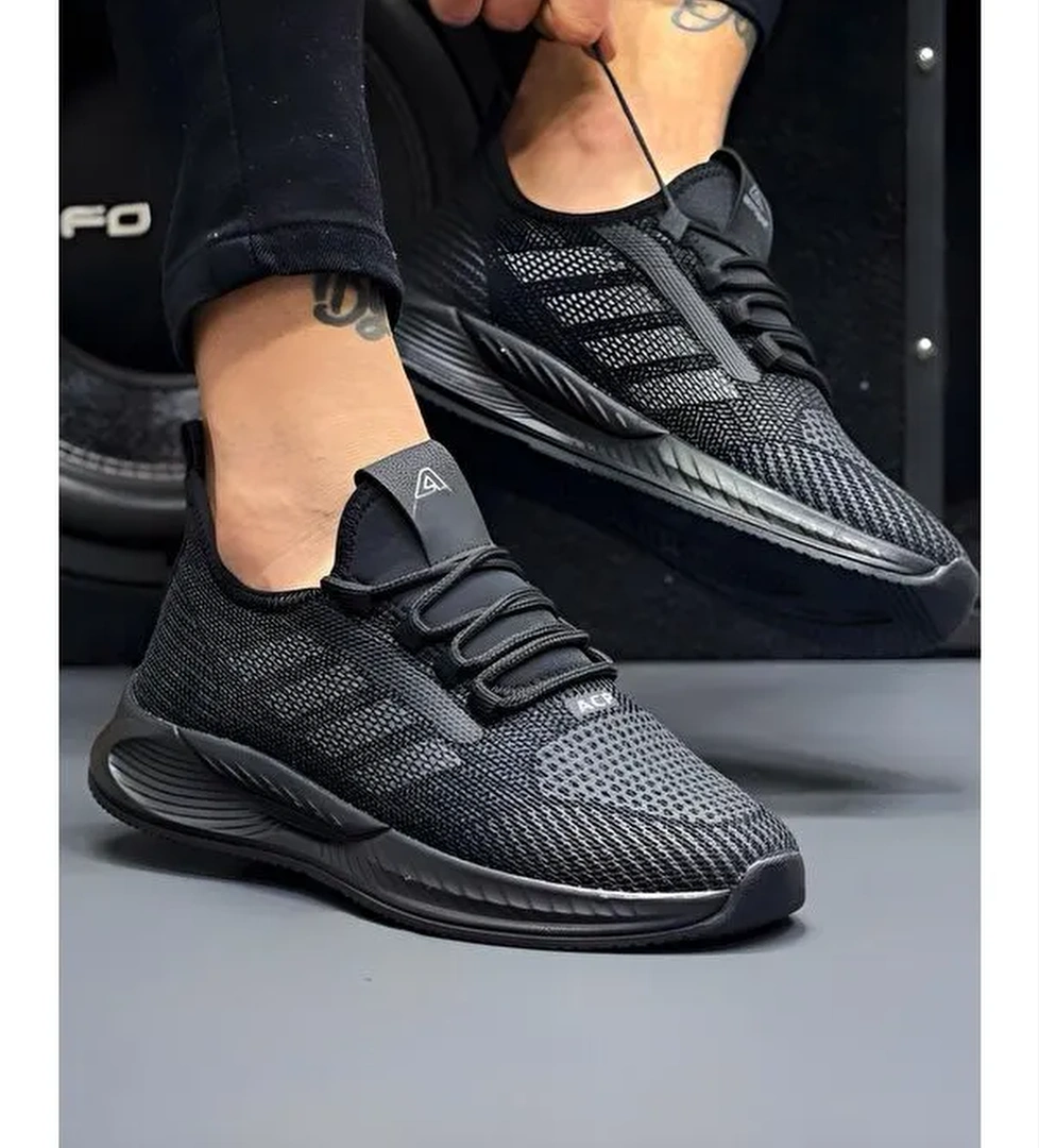 Acp 141 Şerit Detaylı Kalın Taban Erkek Sneaker - Görsel 1