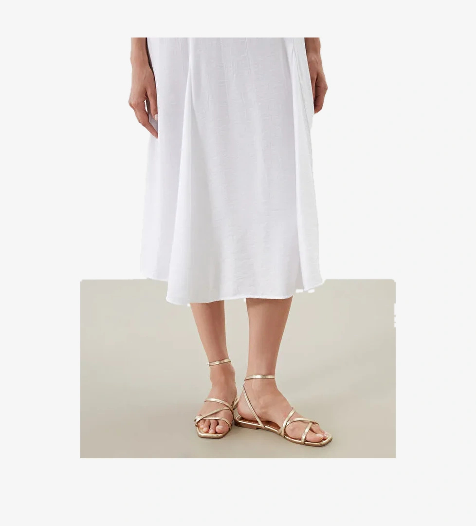 Çapraz Bantlı Kadın Sandalet - Görsel 1