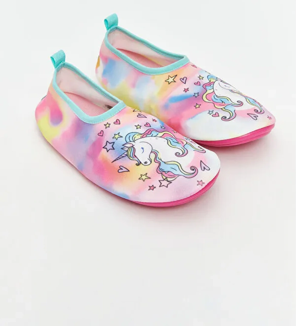 Baskılı Kız Çocuk Deniz Ayakkabısı - Görsel 1