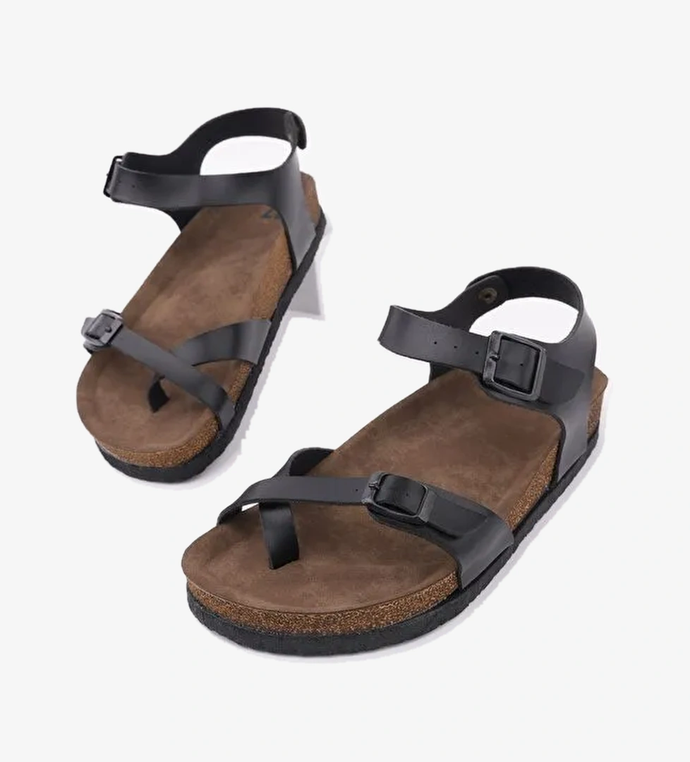 BLAUS Ayarlanabilir Kemerli Günlük Kadın Parmak Arası Sandalet - Görsel 1