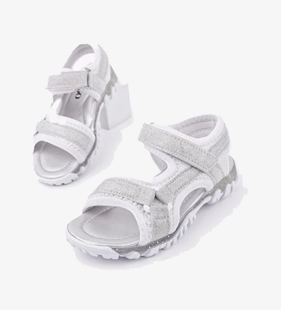 ELON Cırtlı ve Simli Günlük Kız Çocuk Sandalet