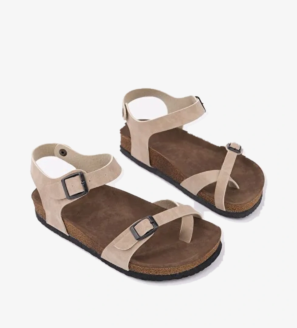 BLAUS Ayarlanabilir Kemerli Günlük Kadın Parmak Arası Sandalet