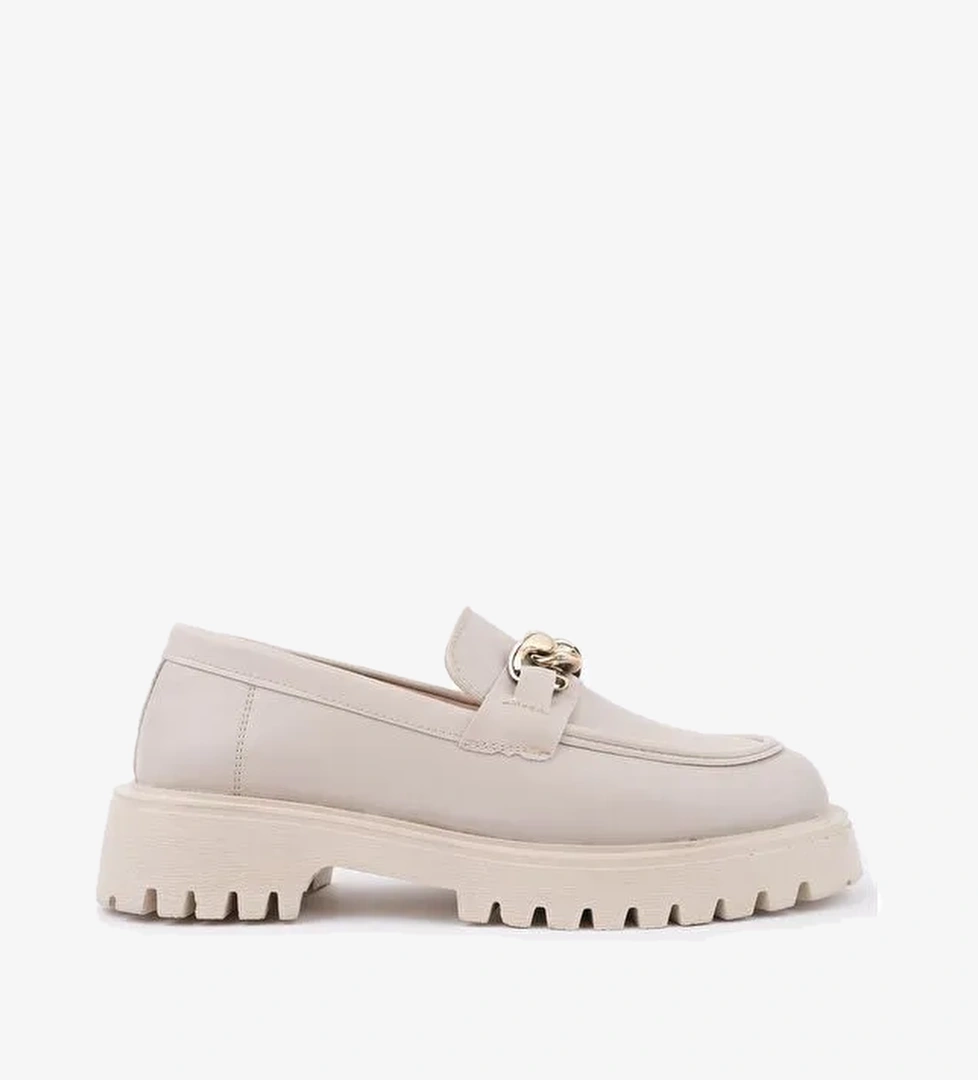 Muggo Dai̇ly Kalın Taban Tokalı Günlük Kadın Casual Makosen Loafer Ayakkabı model görseli