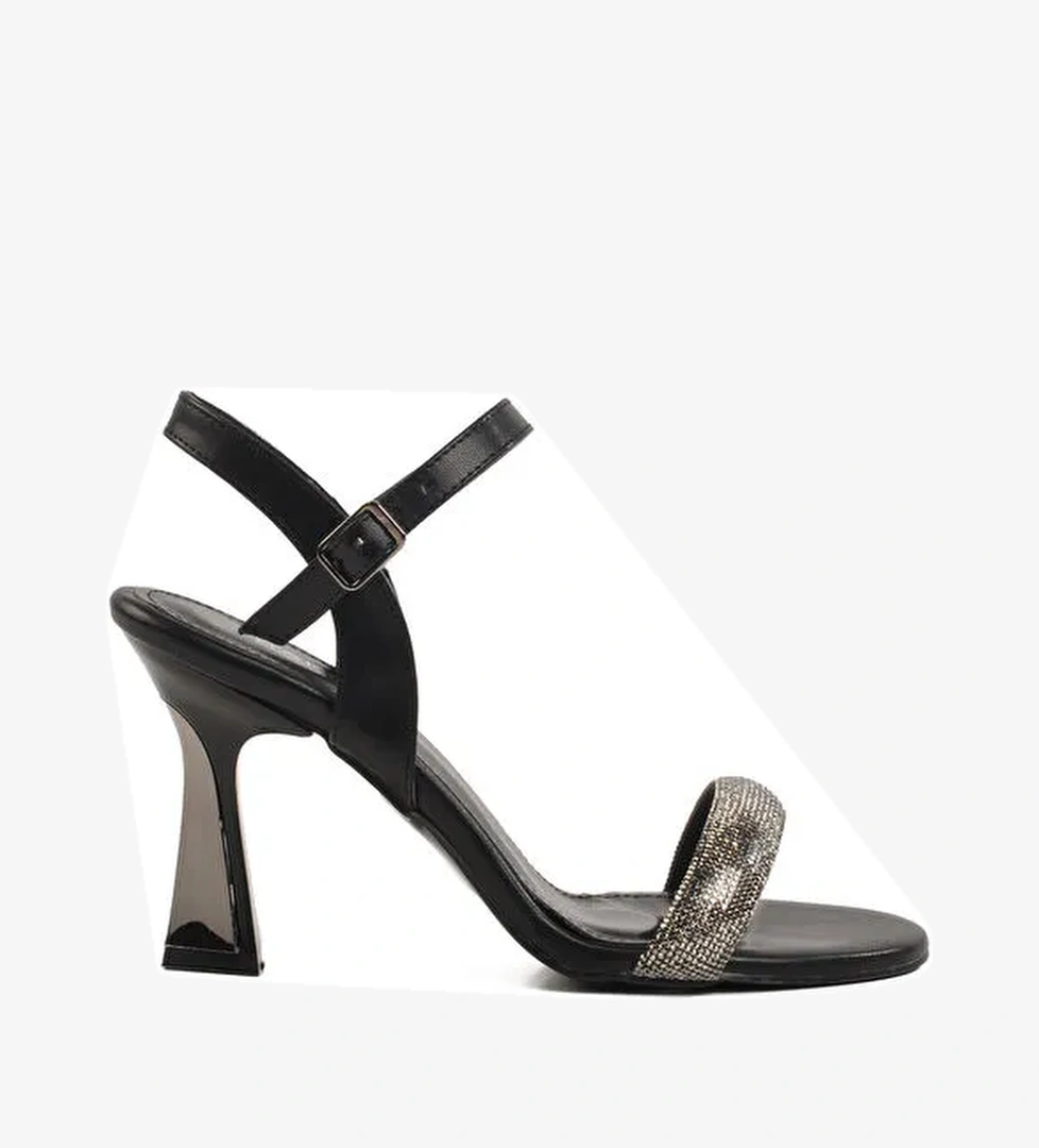 Siyah Taşlı Kadın Abiye Ayakkabı 248216 Z - Görsel 1