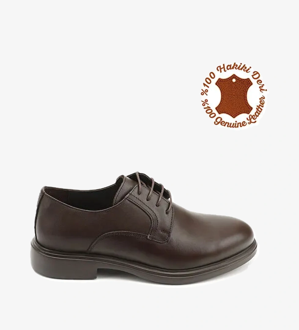 Gönderi̇(r) Erkek ORTA KAHVERENGİ Bağcıklı Hakiki Deri Klasik Oxford Ayakkabı model görseli