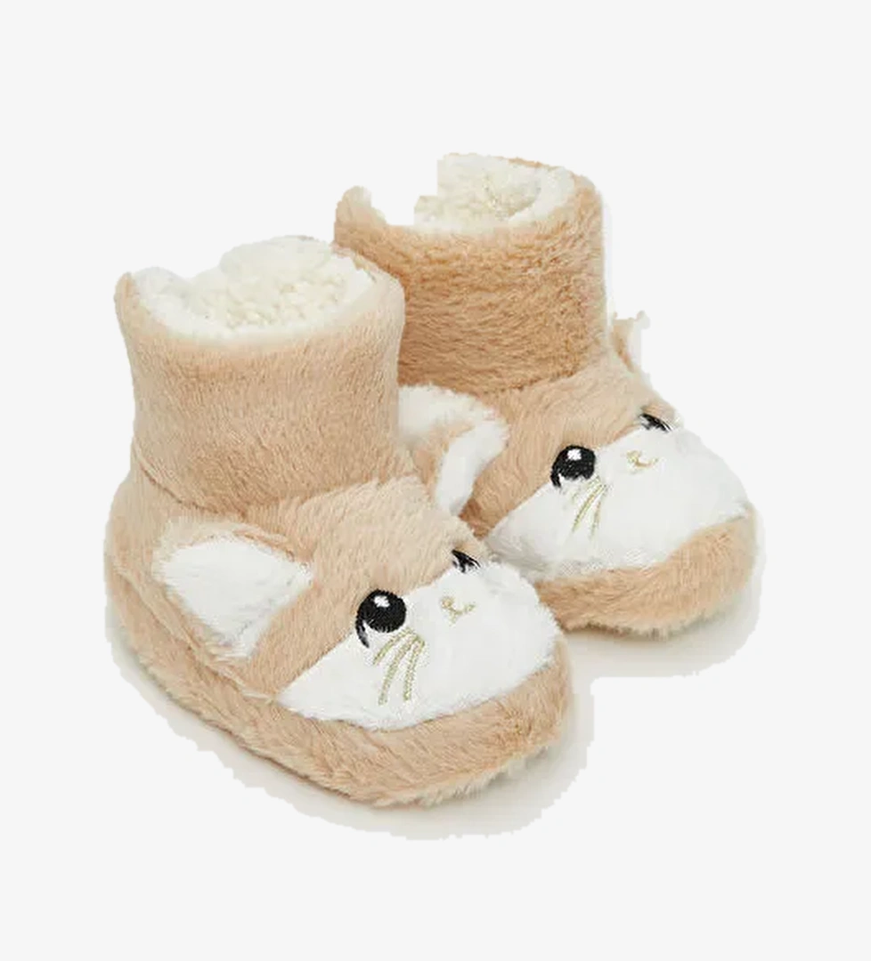 Hayvan Figürlü Kız Bebek Ev Botu Panduf - Görsel 1