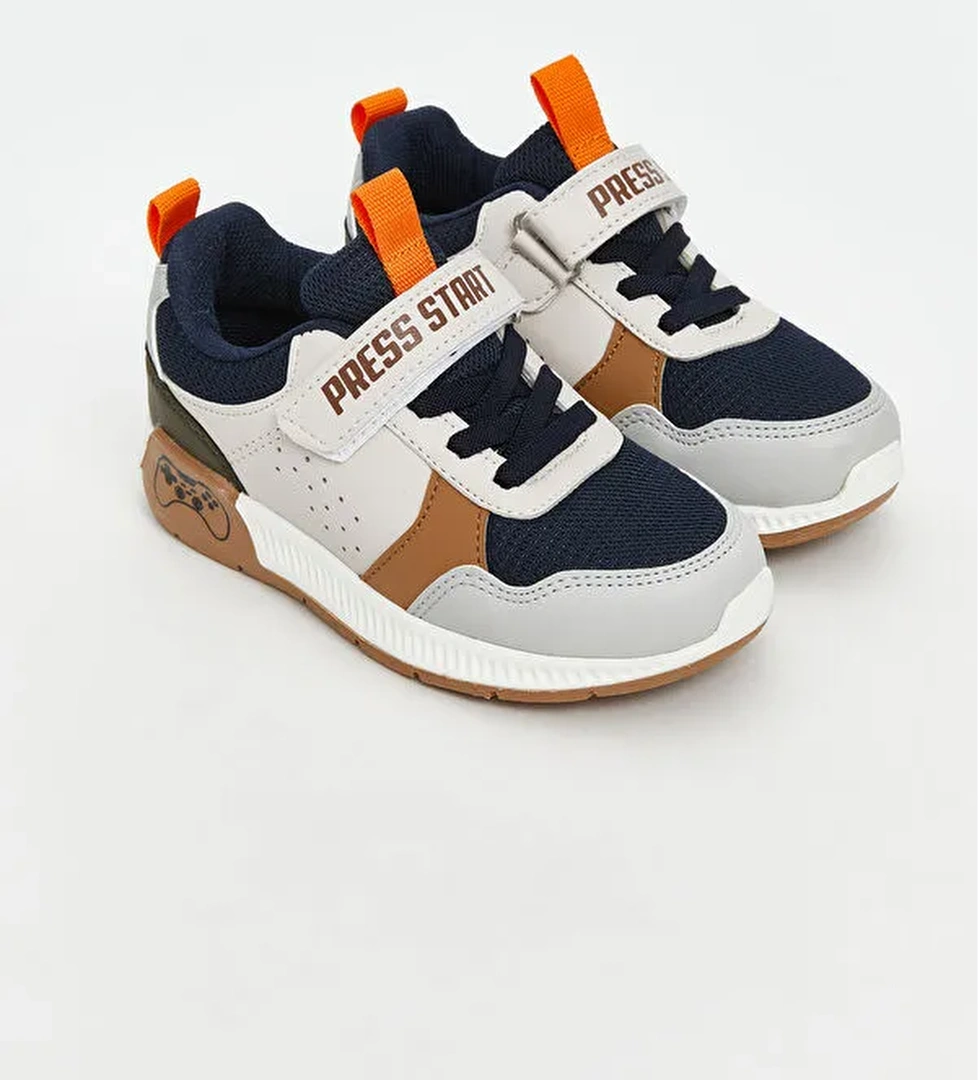 Bağcık ve Cırt Cırtlı Erkek Bebek Spor Ayakkabı - Görsel 1