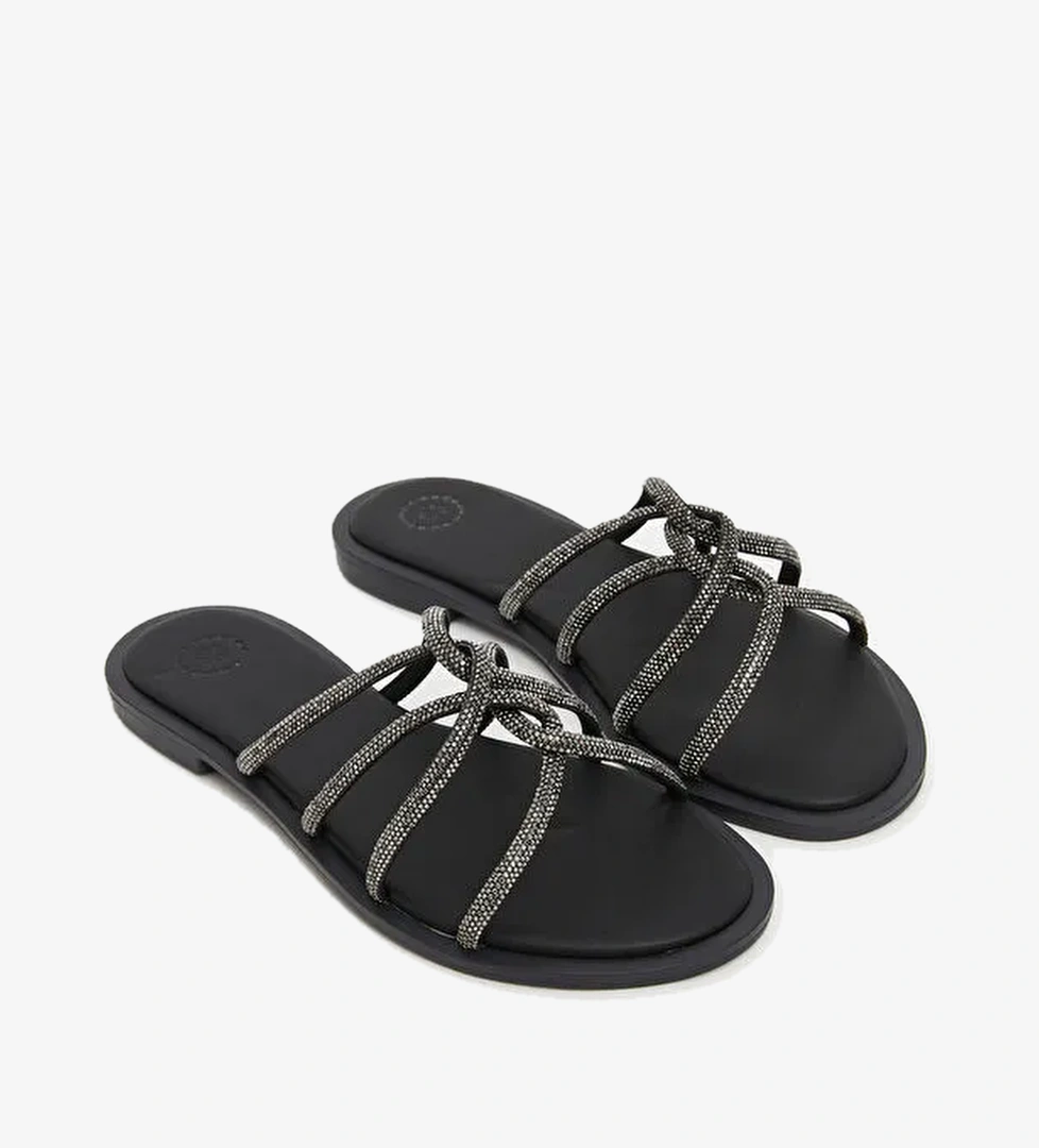 Taşlı Kadın Terlik - Görsel 1