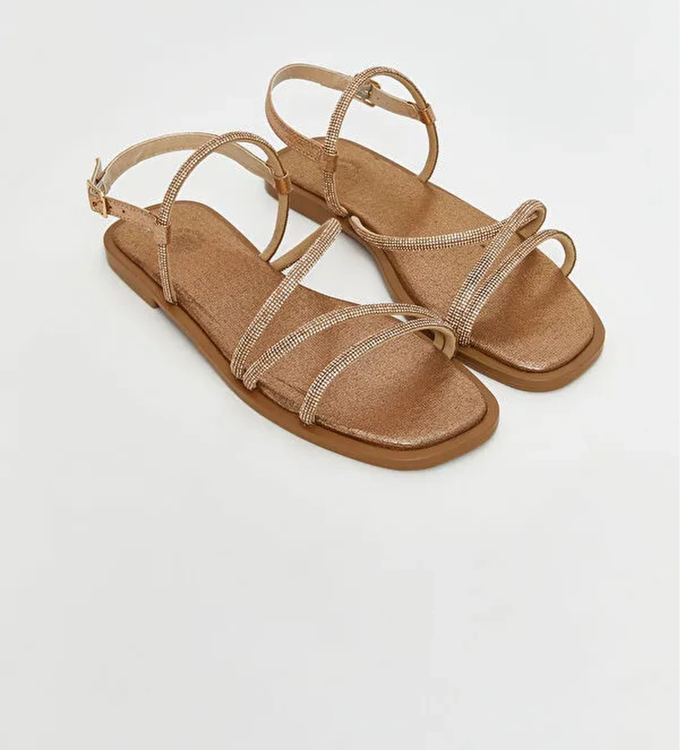 Taşlı Kadın Sandalet - Görsel 1