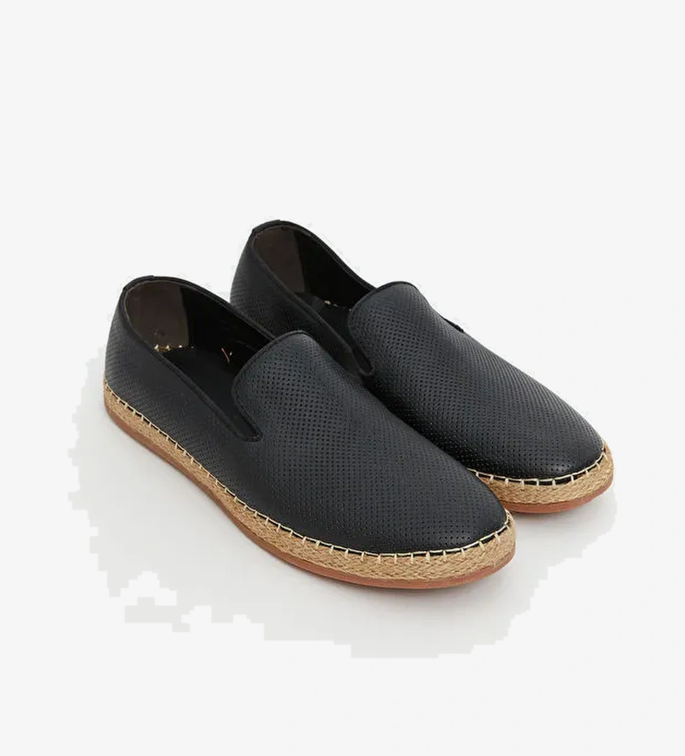 Hasır Tabanlı Erkek Loafer Ayakkabı - Görsel 1