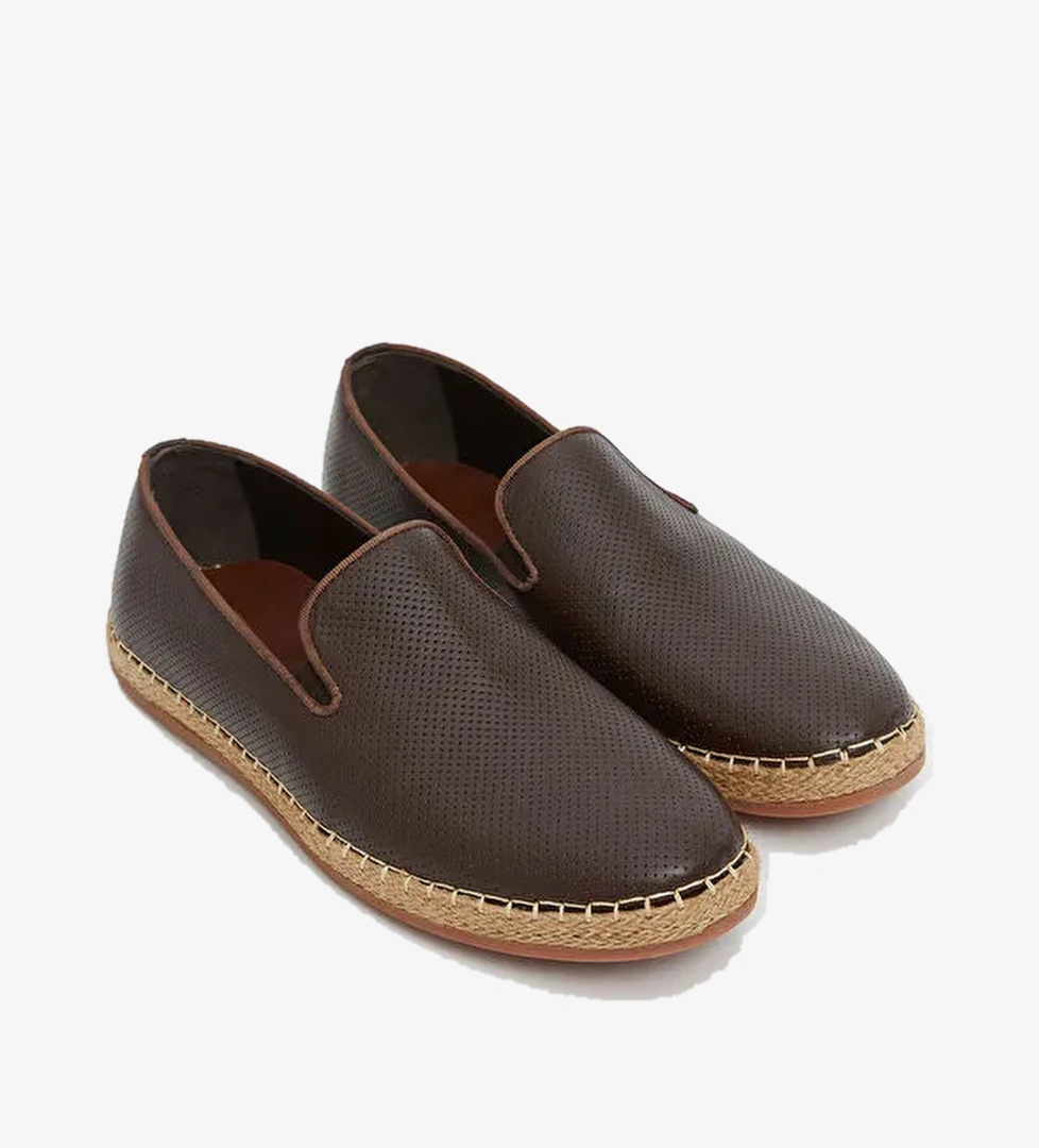 Hasır Tabanlı Erkek Loafer Ayakkabı
