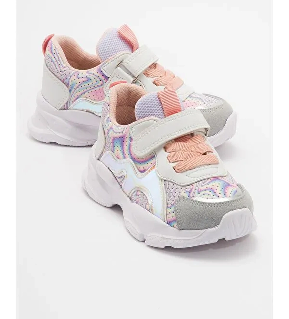 Kız Çocuk Beyaz Hakiki Deri Spor Ayakkabı