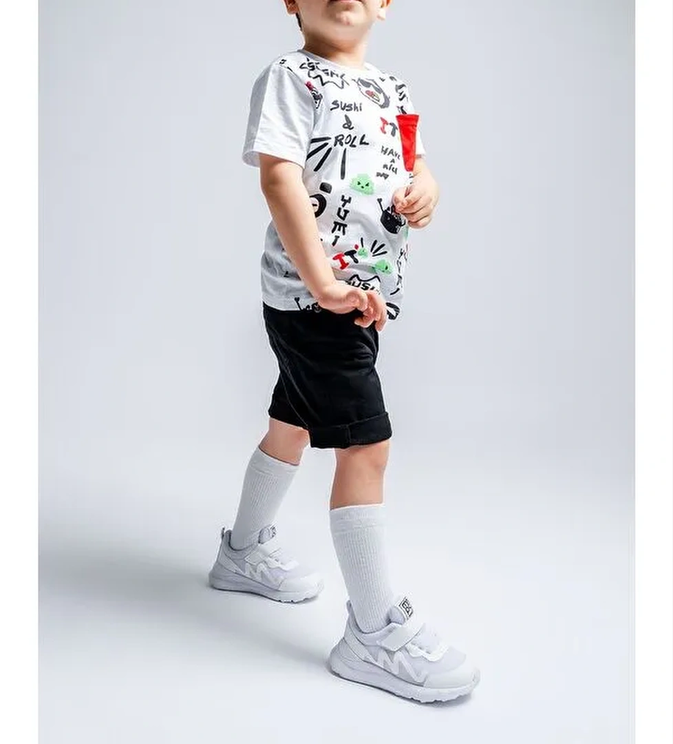 Erkek Çocuk Beyaz Spor Ayakkabı