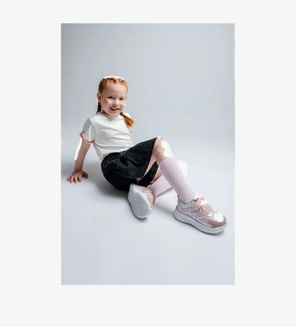 Kız Çocuk Pudra Spor Ayakkabı - Görsel 1