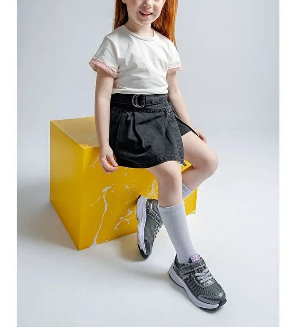 Kız Çocuk Platin Günlük Spor Ayakkabı - Görsel 1