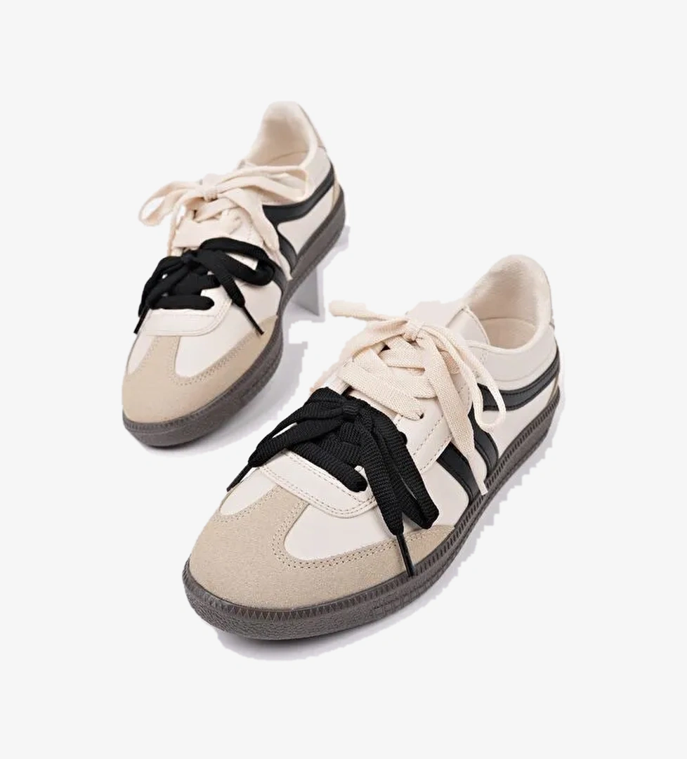 RETRO Çift Bağcıklı Günlük Kadın Sneaker Spor Ayakkabı