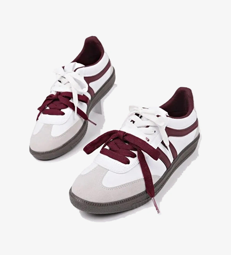 RETRO Çift Bağcıklı Günlük Kadın Sneaker Spor Ayakkabı - Görsel 1