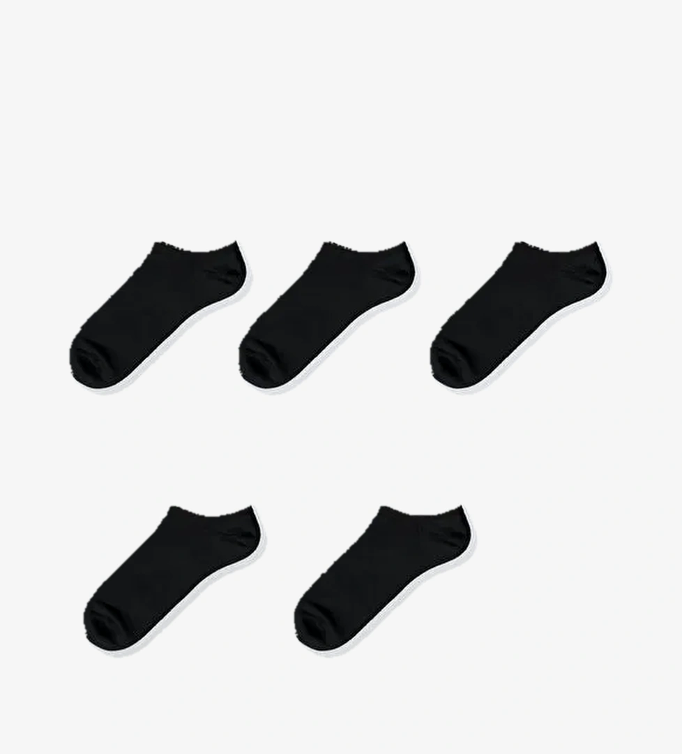 Kadın Düz Sneaker Çorap 5'li - Görsel 1